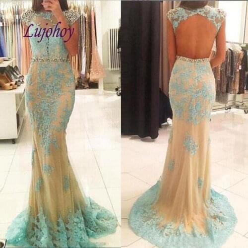 Sexy Long Lace Mermaid Evening Dresses Party Plus Size Women Ladies Prom Formal Evening Gowns Dresses