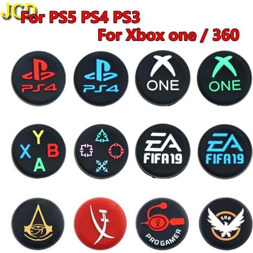 JCD 2PCS Silicone Analog Joystick Cap For PS5 PS3 PS4 Pro Slim Thumb Stick Grips Cover For Switch Pro Xbox 360 One Controller