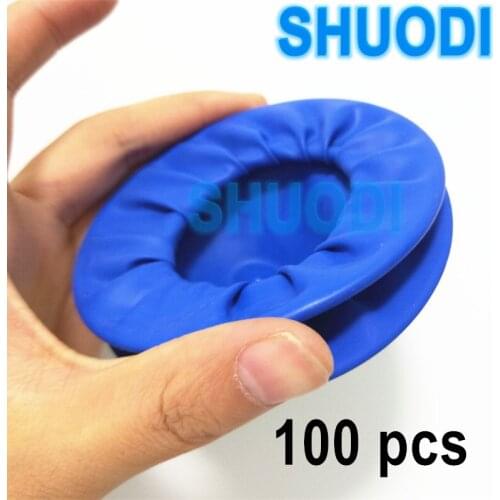 100pcs Dental Disposable Rubber Sterile Mouth Opener Cheek Expander Retractor Rubber Dam Retractor Oral Hygiene Blue Color