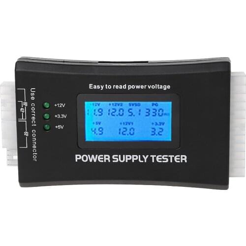 2020 New LCD PC Computer 20/24 Pin 4 PSU ATX BTX ITX SATA HDD Power Supply Tester