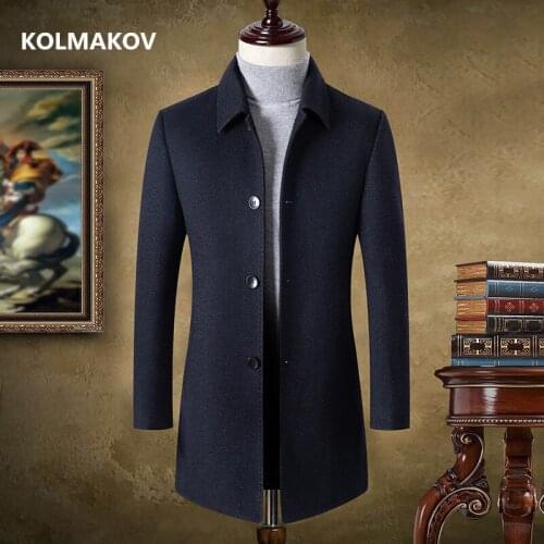 2021 new arrival winter warm wool coat thicked trench coat men, mens smart casual woolen jackets,full size M-4XL 2189
