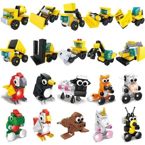 338Pcs Zoo Animal Baby Toys Uang Coccinella Septempunctata Model Set Building Blocks Insect Specimen Creativity Bricks Children