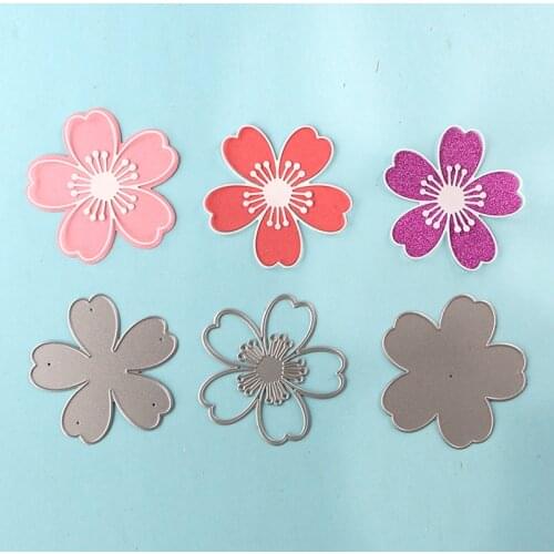 3pcs large sakura blossom 3D Stencils metal Cutting die for DIY craft projects decoration Scrapbook Paper Album greeting card
