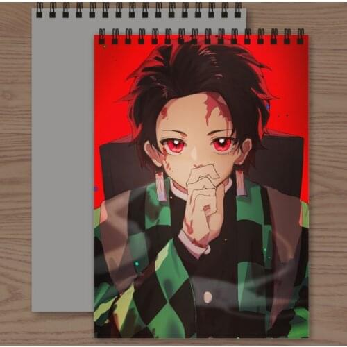 Anime Demon Slayer: Kimetsu no Yaiba A4 160g Sketchbook notebook student stationery 25 Sheets Drawing Paper Sketching