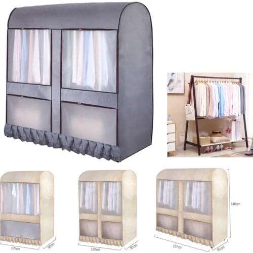Wardrobe Cover For Clothes Covers Oxford Clothing Rack Dust Cover Moisture Waterproof Hanging Garment Suit Bag