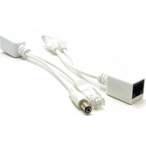 DC 12V IP Camera POE RJ45 Cable Power Over Ethernet Adapter Injector Splitter