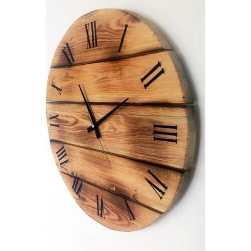Markakanvas Wood BURNING Wall Clock