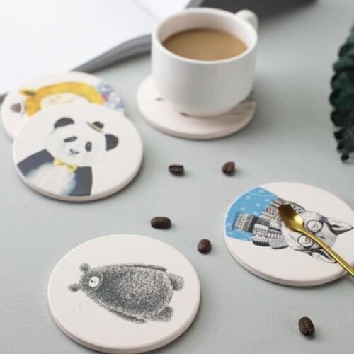 Eco-Friendly Diatomaceous Natural Earth Absorbent Teacup Cup Insulation Heat Insulation Anti-skid Bright Colors Mat