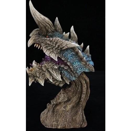 GK Handmade Resin White Model WSGK Cut Dragon Head Bust Unpainted Kits Statue Figure Model Spot