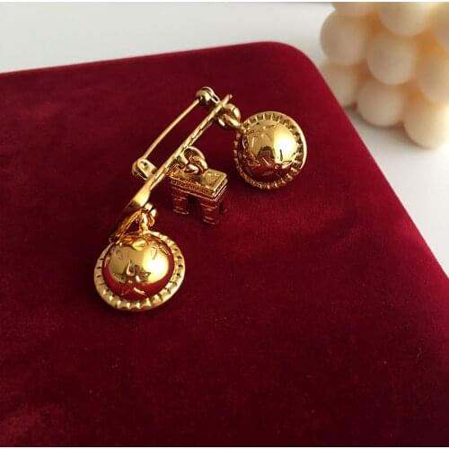 INS Retro Collection High-end Planet Brooch Medieval Coat Western Fitting Pins Men and Women
