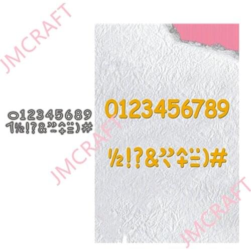 JMCRAFT 2021 New 1-9 Digital Card Symbol Metal Cutting Dies Scrapbook Mold Cutting Mold DIY Crafts Handmade