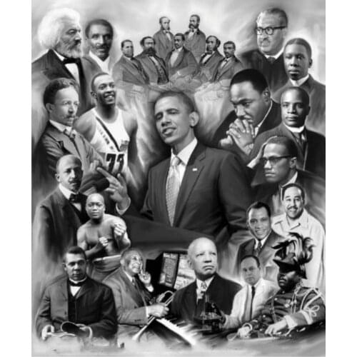 JMINE Div 5D African American President-Obama Full Diamond Painting cross stitch kits art Portrait 3D paint by diamonds