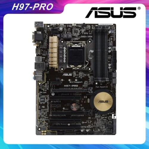ASUS H97-PRO LGA 1150 Intel H97 HDMI SATA 6Gb/s USB 3.0 ATX Desktop Motherboards Core i7 i5 i3 PCIE3.0 32GB used pc motherboard