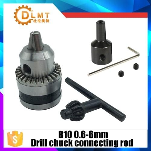Mini Electric Drill Chuck 0.6-6mm B10 Taper Mounted Lathe Chuck PCB Mini Drill Press For Motor Shaft Connecting Rod 4 5 6 8 10mm