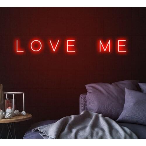 'Love Me' Neon Light Sign For Room Decoration Custom Led Sign Wall Art Holiday Party Decor