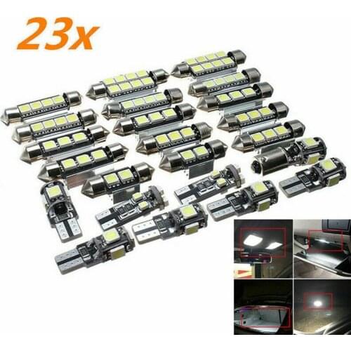 NEW-23Pcs LED Canbus Car Interior Inside Light Dome Trunk Map License Plate Lamp Bulb
