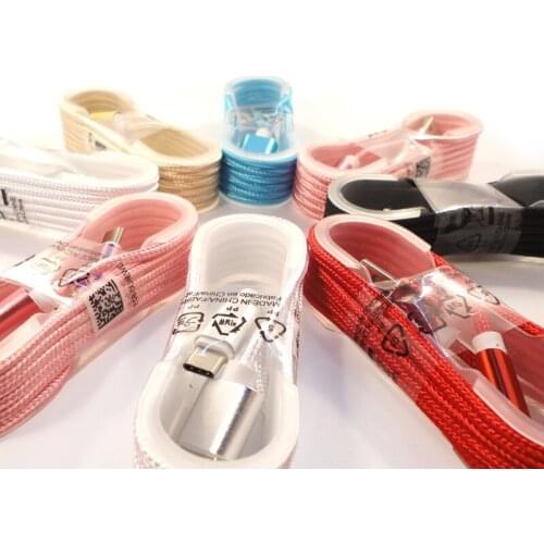 Ultra Long Tangle-Free Nylon Braided Rope Neto Charger USB Cable Charging Cord for IPhone/Android/Type-C 50pcs/lot