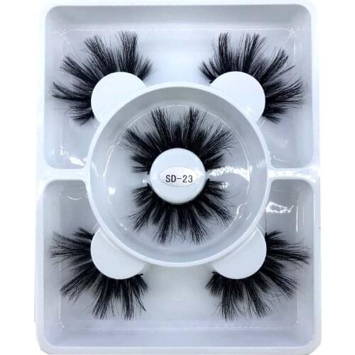 NEW 3 pairs 8-25mm fake Eyelashes 100% Mink Eyelashes Mink Lashes Natural Dramatic Volume Eyelashes Extension False Eyelashes