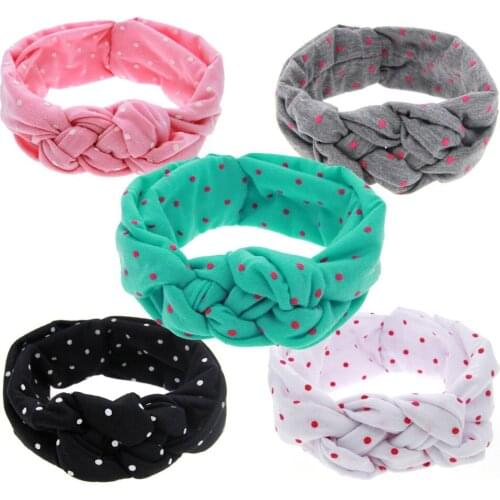 New Knitted Cotton Elastic Headbands For Girls Wave Point Baby Girls Hairband Toddler Turban Spandex Baby Hair Accessories