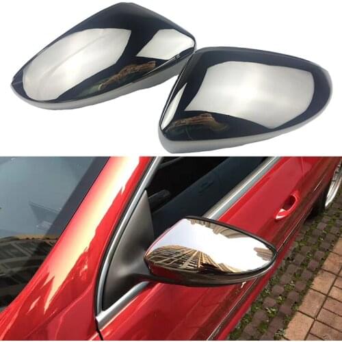 One pair Rearview Mirror Cover Cap fit for VW Passat B7 CC ARETON Jetta Scirocco Beetle Tungsten steel black material 2010-2018