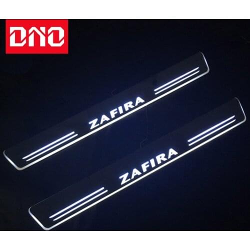 DNO Trim Pedal LED Car Light For Opel Zafira 2015 2016 2017 2018 Door Sill Scuff Plate Pathway Moving Acrylic Welcome Lamp