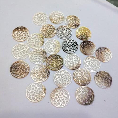 Natural Shell Necklace Pendants 20mm Round Charms Pendant For Jewelry Making DIY Crafts Necklaces Accessories