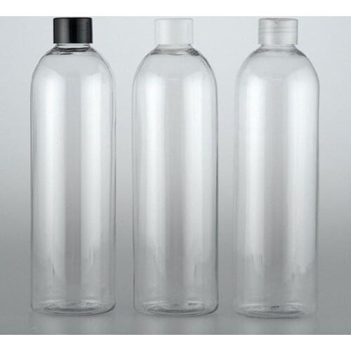 400ML X 20 Transparent Plastic Bottles With Screw Caps 400CC Cosmetic Packaging Container Massage Oil Shampoo Liquid PET Bottles