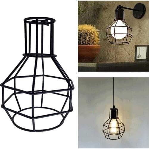Retro Iron Lamp Covers Pendant Chandelier Edison Bulb Industrial Ceiling Hanging Bars Cafe Lamp Shades