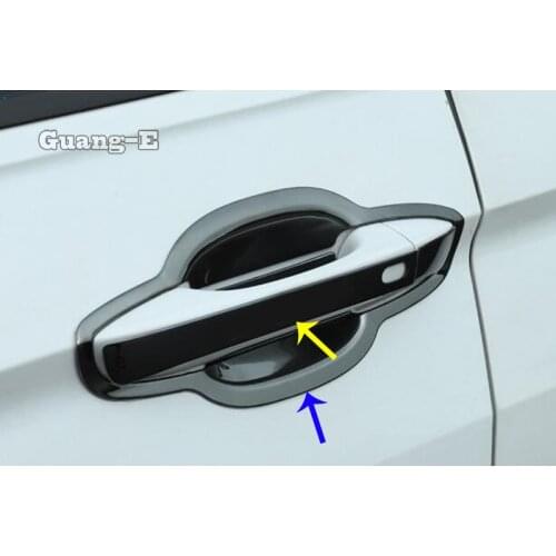 For Volkswagen VW TiguanL Tiguan L MK2 2016 2017 2018 2019 2020 Car Sainless Steel Cover Trim Door Bowl Handle Panel Trim Frame