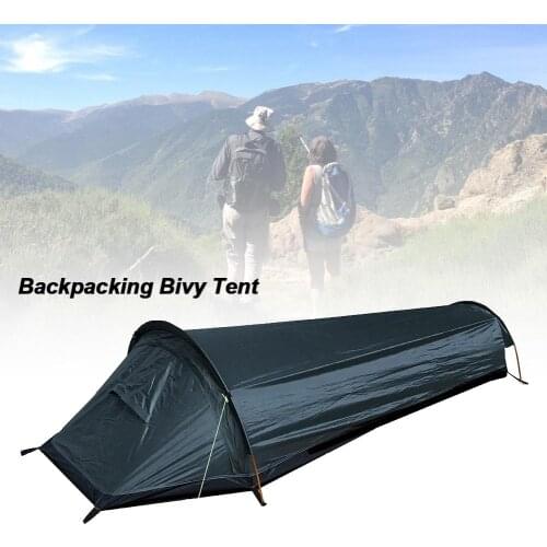 Ultralight Bag Tent Compact Single Person Larger Space Waterproof Sleeping Bag Cover Sack For Outdoor Camping