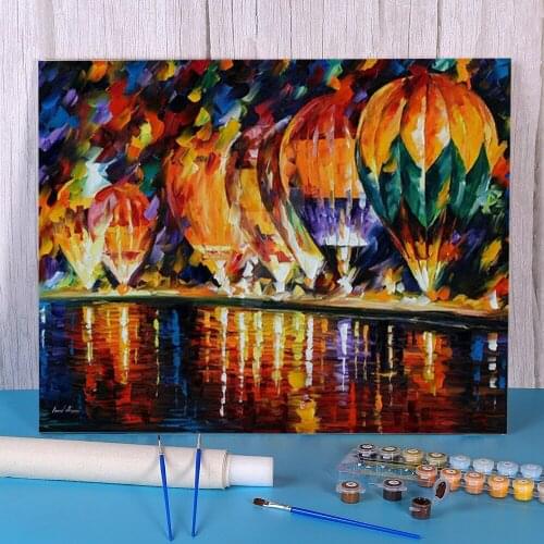Balloon Park Painting By Numbers Complete Kit Oil Paints 50*70 Picture By Numbers Photo Decorative Paintings For Adults Art