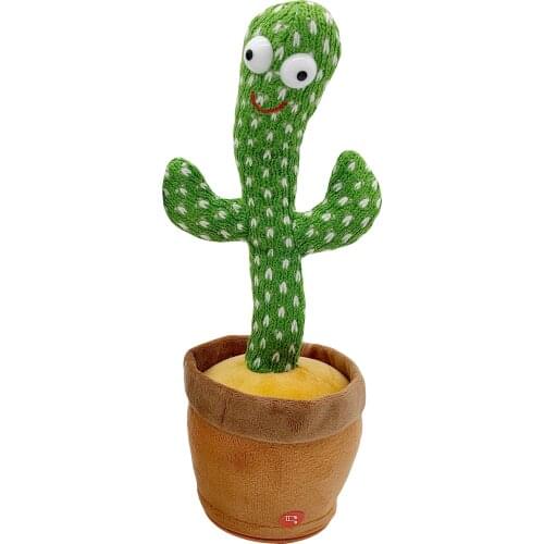 Cactus Toy Funny 30cm Electric Dancing Plant Cactus Plush Stuffed Toy with Music for Kids Children Gifts Home Office Decoration
