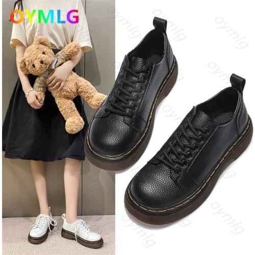 Womens thick-soled small leather shoes 2021 new heightened retro casual round-toe single shoes soft-soled shoes