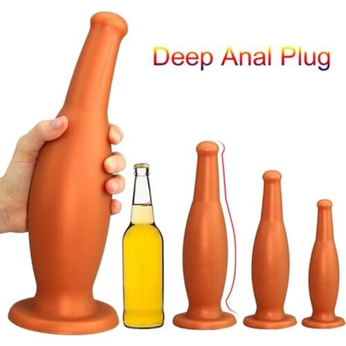 Liquid Silicone Huge Anal Dildo Sex Toys Large Butt Plug Phallus Anal Stuffed Vagina Buttplug For Men Women Female Masturbation