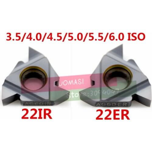 10PCS 22 ER 22IR 22NR 3.5/4.0/4.5/5.0/5.5/6.0 ISO ,Indexable Tungsten Carbide Threading Lathe Inserts for Threaded Lathe Holder