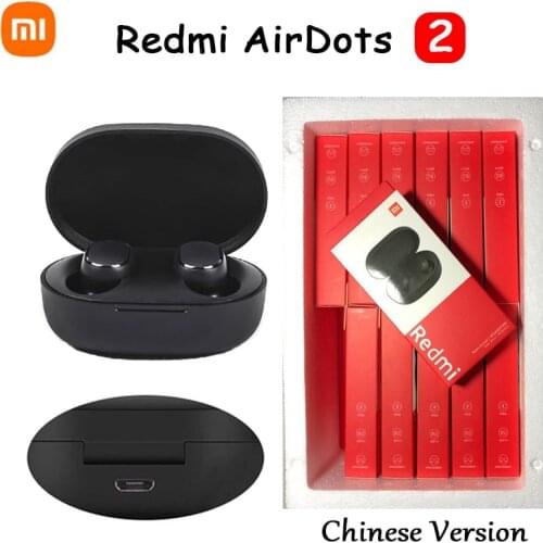 10 Pieces/lot New Redmi Airdots 2 Xiaomi White Earphones Mi True Wireless Bluetooth Voice Control Subwoofer Automatic Pairing