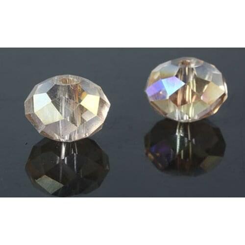 100PCS 8MM Austria Crystal Bead Rondelle Loose Faceted Glass Beads Spacers Beads for Bracelet Jewelry Making