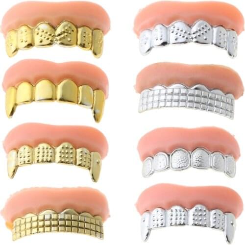 12pcs/set Halloween Party Prank Toys Simulation Rotten Teeth Vampire Denture