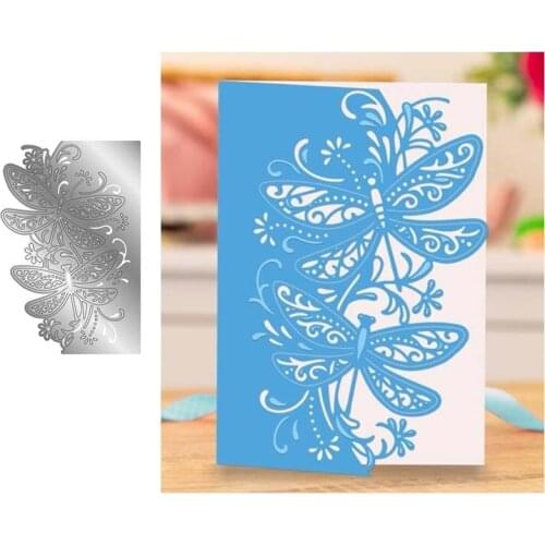 2021 New Dragonfly Leaves Flowers Metal Cutting Dies Stencil Craft Die Cut Mould Decor Template for Scrapbooking Design Model