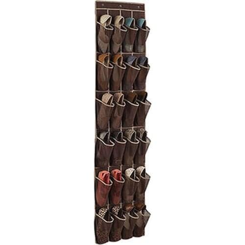 24 Pockets Shoe Space Door Hanging Organizer Rack Wall Bag Storage Closet Holder