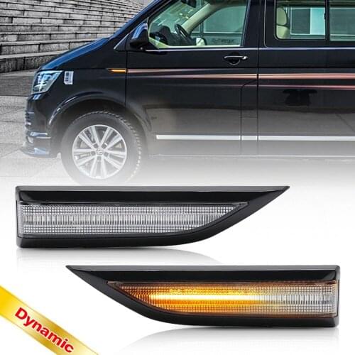 2PC Led Dynamic Side Marker Turn Signal Light Sequential Indicators Blinker Lamp For VW Volkswagen T6 2015-up