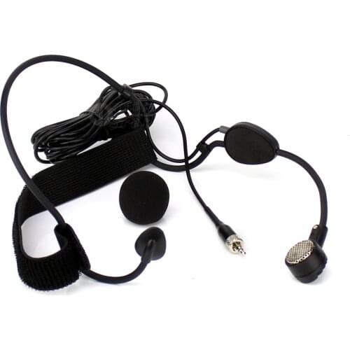 3.5mm Jack Stereo Screw Lock Headset Microphone Dynamic Mic For WH20TQG Wireless Beltpack Transmitter EW 300 152 572 312 500 135
