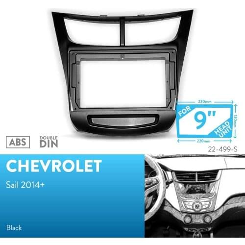 9 inch Car Fascia Radio Panel for Chevrolet Sail 2014+ Facia Dash Kit Install Adapter Bezel Console Plate 9inch Trim Cover Frame