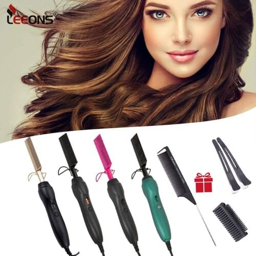Alileader Cheap Hot Comb Straightener Hair Curler Curling Iron Hot Comb Electric Environmentally Friendly Titanium Alloy Comb Uk