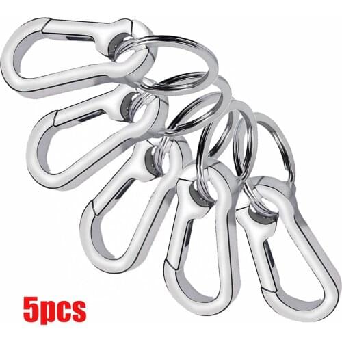 Car Key Anti-lost Keychains Lobster Clasp Mirror Surface Silver Black Keychain Rings Fashion Jewelry Keys Storage Holders