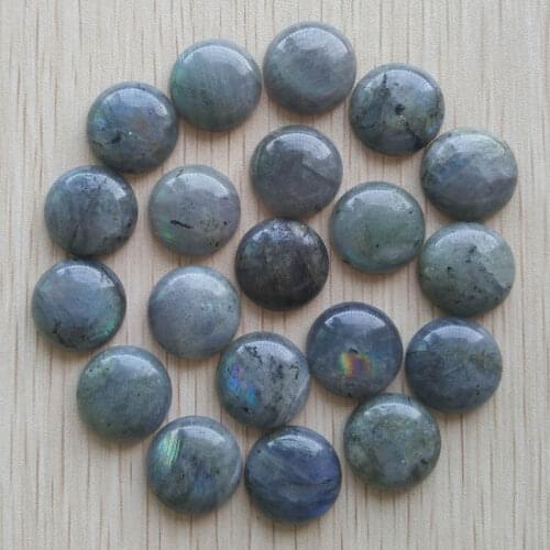 2017 new fashion good quality natural spectrolite round CAB CABOCHON 18mm beads for jewelry making wholesale 20pcs/lot free