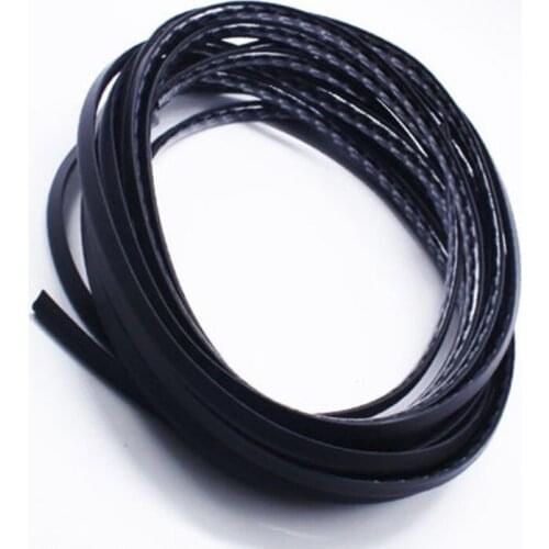 Black Seal Strip Guard Molding Trim Carbon Fibe Door Edge No scratches