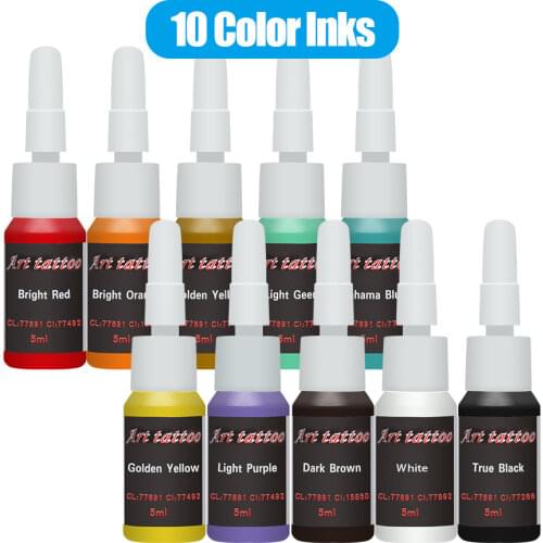 Dragonhawk Art Tattoo Ink 40/56/20/10 Color Inks Tattoo Supplies 5ml/bottle Complete Supplies Ink Tattoo Color Ink Set