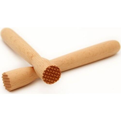 Beechwood Drink Muddler Wooden Masher Crusher Cocktail Damper Tool Ice Hammer DIY Drink Fruit Muddler Crushed Ice Tool
