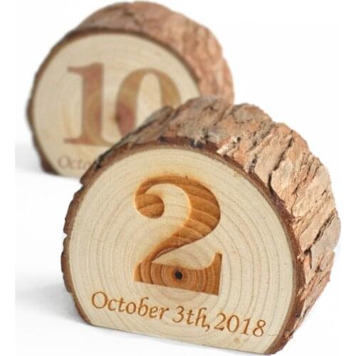 Wooden Table Numbers,Personalized Date Standing Numbers,Rustic Table Numbers Decal,Wedding Reception Decor,Party Favor